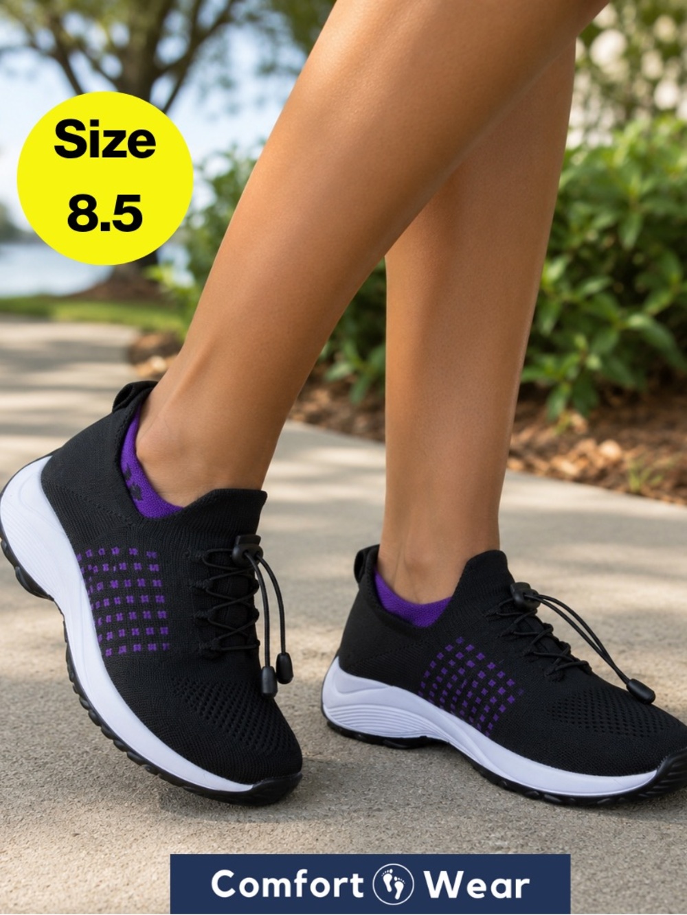 COMFORT WEAR💜 Womens Ortho Stretch Cushion Athletic Shoes (Women’s Size 8.5)